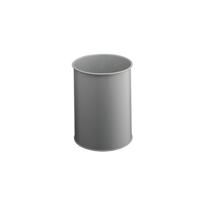 Durable Metal Waste Bin 15L Grey - Waste Bin Durable Metal Waste Bin 15L Grey - Waste Bin