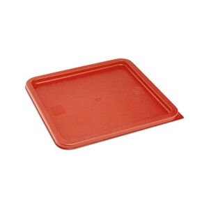 Vogue Hygiplas Square Food Storage Container Lid Red Large Vogue Hygiplas Square Food Storage Container Lid Red Large