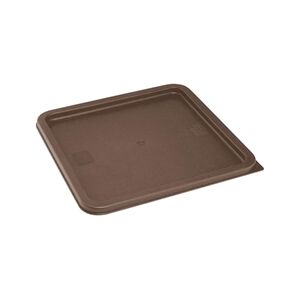 Vogue Hygiplas Square Food Storage Container Lid Brown Large Vogue Hygiplas Square Food Storage Container Lid Brown Large