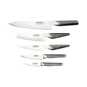 Grunwerg Global 5-Piece Knife Set with Block G-525/NB Grunwerg Global 5-Piece Knife Set with Block G-525/NB