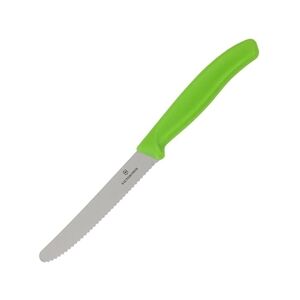 Victorinox Swiss Classic Tomato Utility Knife - Serrated Edge, Green, 11cm Victorinox Swiss Classic Tomato Utility Knife - Serrated Edge, Green, 11cm