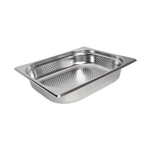 Vogue Stainless Steel Perforated 1/2 Gastronorm Tray 65mm Vogue Stainless Steel Perforated 1/2 Gastronorm Tray 65mm