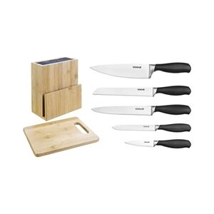 Vogue Pro Knife Set - 5 Piece with Block & Cutting Board Vogue Pro Knife Set - 5 Piece with Block & Cutting Board