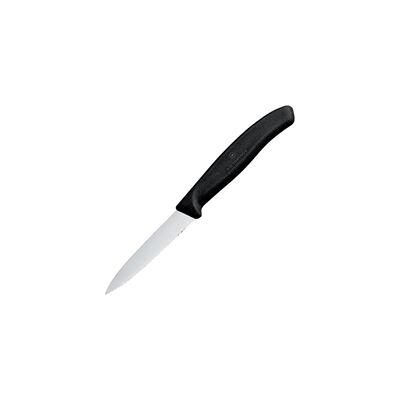Victorinox Paring Knife Pointed Tip Serrated Edge Black 8cm Victorinox Paring Knife Pointed Tip Serrated Edge Black 8cm