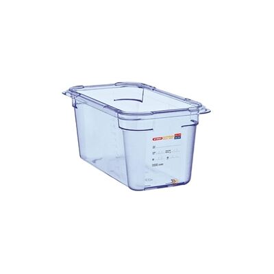 Araven ABS Food Storage Container Blue GN 1/4 150mm Araven ABS Food Storage Container Blue GN 1/4 150mm