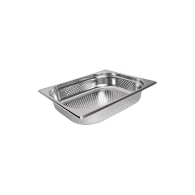 Vogue GN 1/2 perforated stainless steel gastronorm tray - 65mm deep Vogue GN 1/2 perforated stainless steel gastronorm tray - 65mm deep