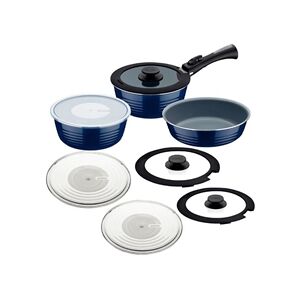Tramontina Ítria 10-Piece Nesting Cookware Set Navy - Cookware Set Tramontina Ítria 10-Piece Nesting Cookware Set Navy - Cookware Set