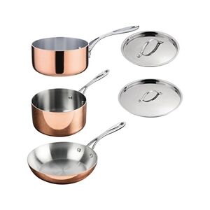 Vogue Cook Like A Pro 3-Piece Tri-Wall Copper Cookware Set Vogue Cook Like A Pro 3-Piece Tri-Wall Copper Cookware Set