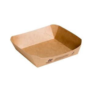 Notpla 6"x6" Square Trays - Kraft (600 Pack) Notpla 6"x6" Square Trays - Kraft (600 Pack)