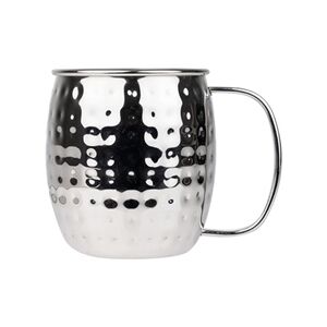 Olympia Barware Hammered Stainless Steel Mugs 440ml Olympia Barware Hammered Stainless Steel Mugs 440ml