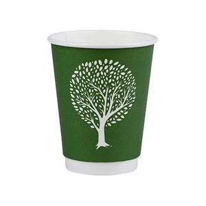 Vegware Green Tree Double Wall Hot Cups 8oz 79-Series (500 pack) Vegware Green Tree Double Wall Hot Cups 8oz 79-Series (500 pack)