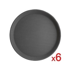 Bulk Buy Pack 6 Olympia Kristallon Polypropylene Round Non-Slip Trays Bulk Buy Pack 6 Olympia Kristallon Polypropylene Round Non-Slip Trays
