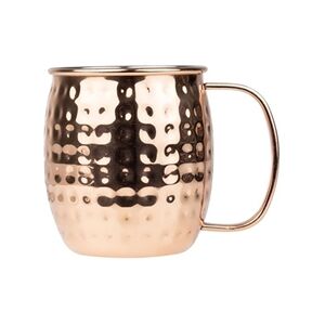 Olympia Barware Hammered Stainless Steel Copper Coated Mugs 440ml Olympia Barware Hammered Stainless Steel Copper Coated Mugs 440ml