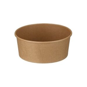 Unbranded Round Kraft Bowl PE Lined 750ml Kraft (Pack of 300) D48001 Unbranded Round Kraft Bowl PE Lined 750ml Kraft (Pack of 300) D48001