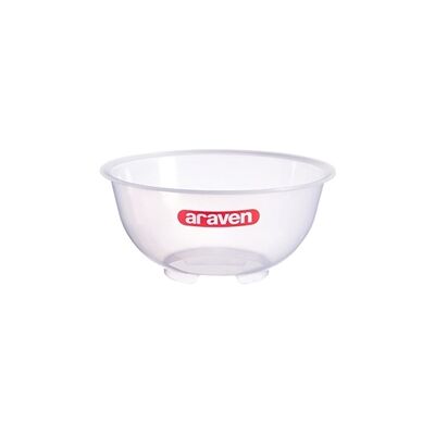 Araven Polypropylene Mixing Bowl Transparent 2.5Ltr Araven Polypropylene Mixing Bowl Transparent 2.5Ltr