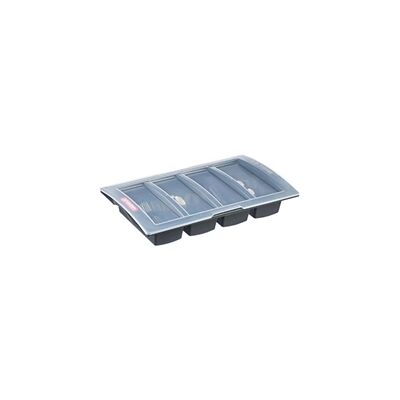 Araven Dark Grey Cutlery Tray with Lid Araven Dark Grey Cutlery Tray with Lid