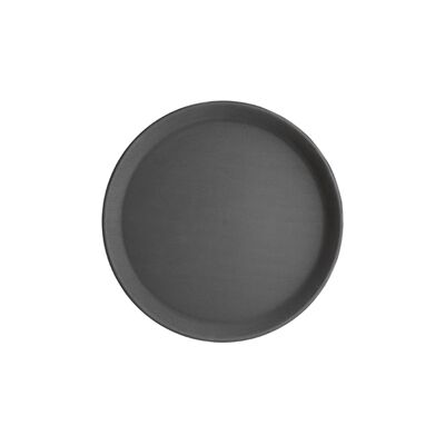 Olympia Kristallon Fibreglass Round Non-Slip Tray Black 280mm Olympia Kristallon Fibreglass Round Non-Slip Tray Black 280mm