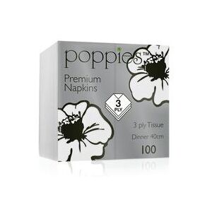 Poppies 3-Ply Napkins 8 Fold 40cm White (Pack of 1000) 4038WH/CASE Poppies 3-Ply Napkins 8 Fold 40cm White (Pack of 1000) 4038WH/CASE