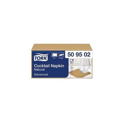 Tork Cocktail Napkins 2-Ply 4 Fold Natural (Pack of 200) 509502 Tork Cocktail Napkins 2-Ply 4 Fold Natural (Pack of 200) 509502