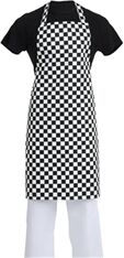 Whites Chefs Clothing Whites Bib Apron Black & White Check
