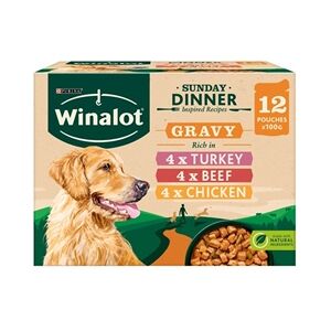 WINALOT Sunday Dinner Pouch Mixed in Gravy 12x100g WINALOT Sunday Dinner Pouch Mixed in Gravy 12x100g