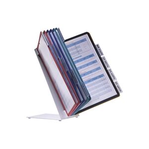 Durable Desk Display Unit Complete 10 Panels A4 Assorted - 5570/00 Durable Desk Display Unit Complete 10 Panels A4 Assorted - 5570/00