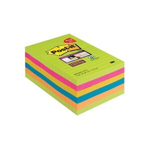 Post-it Notes Super Sticky XXL 101x152mm Ultra Colours 4+2 FREE (Pk 6) Post-it Notes Super Sticky XXL 101x152mm Ultra Colours 4+2 FREE (Pk 6)