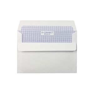 Q-Connect C6 Envelope Low Window Self Seal 90gsm White Pk 1000-KF3410 Q-Connect C6 Envelope Low Window Self Seal 90gsm White Pk 1000-KF3410
