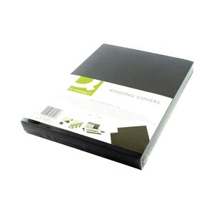 Q-Connect A4 Black Leathergrain Comb Binder Cover Pk 100 - KF00501 Q-Connect A4 Black Leathergrain Comb Binder Cover Pk 100 - KF00501