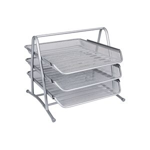 Q-Connect 3 Tier Letter Tray Silver Ref KF00822 Q-Connect 3 Tier Letter Tray Silver Ref KF00822