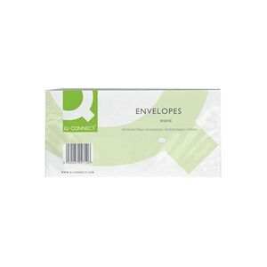 Q-Connect DL Envelopes Window Peel/Seal 100gsm White Pk 500- KF03000 Q-Connect DL Envelopes Window Peel/Seal 100gsm White Pk 500- KF03000