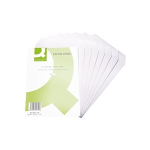 Q-Connect C5 Envelopes Pocket Self Seal 90gsm White Pk 20x25-KF02719 Q-Connect C5 Envelopes Pocket Self Seal 90gsm White Pk 20x25-KF02719