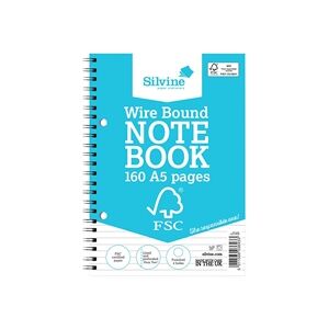 Silvine Envrionmentally Friendly Wirebound Notebook A5 (5 Pack) Silvine Envrionmentally Friendly Wirebound Notebook A5 (5 Pack)