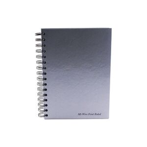Pukka Pad Notebook Wirebound Hardback Ruled 160pp A5 Silver Pack 5 Pukka Pad Notebook Wirebound Hardback Ruled 160pp A5 Silver Pack 5