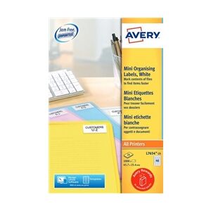 Avery Laser Mini Labels 45.7x25.4mm 40 Per Sheet White (1000 Pack) Avery Laser Mini Labels 45.7x25.4mm 40 Per Sheet White (1000 Pack)