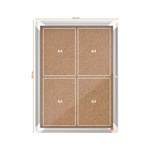 Nobo Internal Glazed Case Cork 4 x A4 Nobo Internal Glazed Case Cork 4 x A4