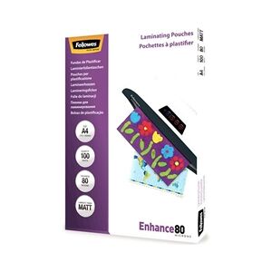 Fellowes A4 Enhance Matt 160 Micron Laminating Pouch (100 Pack) Fellowes A4 Enhance Matt 160 Micron Laminating Pouch (100 Pack)