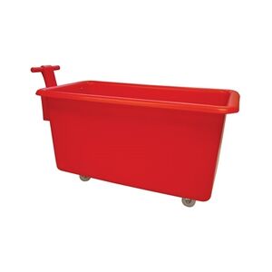 GPC Food Grade Mobile Tapered Truck with Handle; 455L; Red GPC Food Grade Mobile Tapered Truck with Handle; 455L; Red