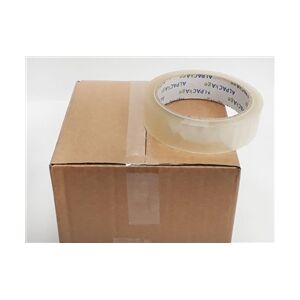 Unbranded Clear BOPP Stationery Tape 25mm 66m 35mu Box 144 Unbranded Clear BOPP Stationery Tape 25mm 66m 35mu Box 144