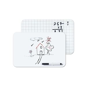 Bi-Office Frameless Non-Magnetic Whiteboard Plain/Grid A4 Marker+clip Bi-Office Frameless Non-Magnetic Whiteboard Plain/Grid A4 Marker+clip