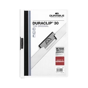 Durable DURACLIP 30 A4 Folder White Durable DURACLIP 30 A4 Folder White