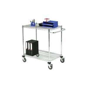 Unbranded Mobile Trolley 2-Tier Chrome Unbranded Mobile Trolley 2-Tier Chrome