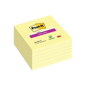 Post-it Notes Super Sticky XL 101 x 101mm Lined Canary Yellow (6 Pack) Post-it Notes Super Sticky XL 101 x 101mm Lined Canary Yellow (6 Pack)