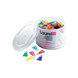 Laurel Plastic Paperclip 35mm Assorted (200 Pack) Laurel Plastic Paperclip 35mm Assorted (200 Pack)