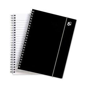 5 Star Office Notebook Wirebound Elasticated A5 Black Pack 6 5 Star Office Notebook Wirebound Elasticated A5 Black Pack 6