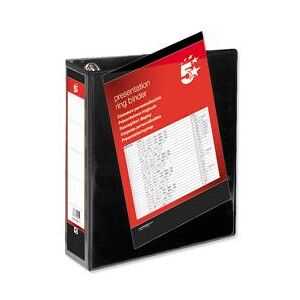 5 Star Office Presentation Binder Poly D-Ring 50mm A4 Black Pack 10 5 Star Office Presentation Binder Poly D-Ring 50mm A4 Black Pack 10