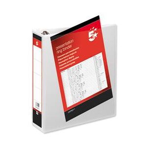 5 Star Office Presentation Binder Poly D-Ring 50mm A4 White Pack 10 5 Star Office Presentation Binder Poly D-Ring 50mm A4 White Pack 10