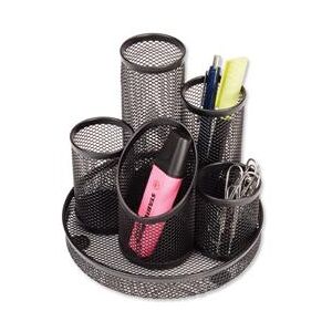 5 Star Pencil Pot Mesh Scratch Resistant with Non Marking Base 5 Tube Black 5 Star Pencil Pot Mesh Scratch Resistant with Non Marking Base 5 Tube Black