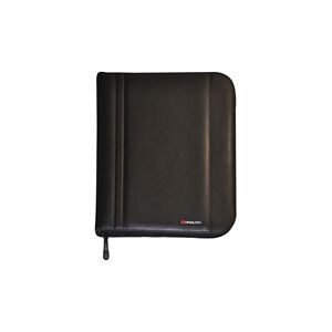 Monolith Leather Look Zipped Ring Binder PU A4 Black Monolith Leather Look Zipped Ring Binder PU A4 Black