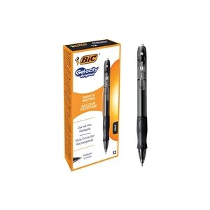 Bic Gel-ocity Original Gel Pen Retractable Medium Black (12 Pack) Bic Gel-ocity Original Gel Pen Retractable Medium Black (12 Pack)
